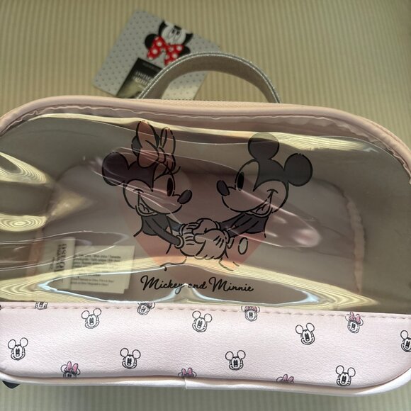NWT Disney PRIMARK Pink Mickey Minnie Mouse Clear Makeup Cosmetic Bag - Picture 3 of 12